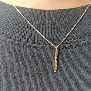 14k gold necklace with diamond pendant
